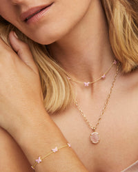 Daphne Pave Frame Pendant Necklace- Give Back Style
