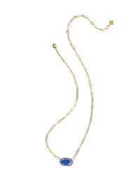 Elisa Enamel Framed Paperclip Necklace