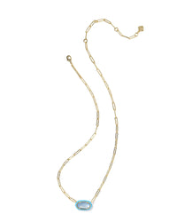 Elisa Enamel Framed Paperclip Necklace