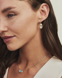 The Elisa Luxe Gold Short Pendant Necklace