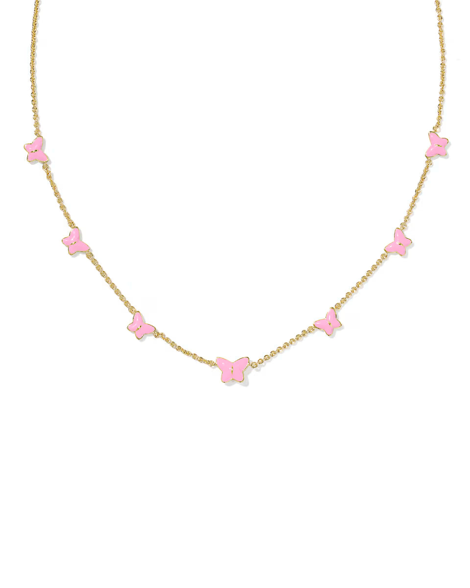 Lilla Butterfly Enamel Delicate Chain Bracelet- Give Back Style