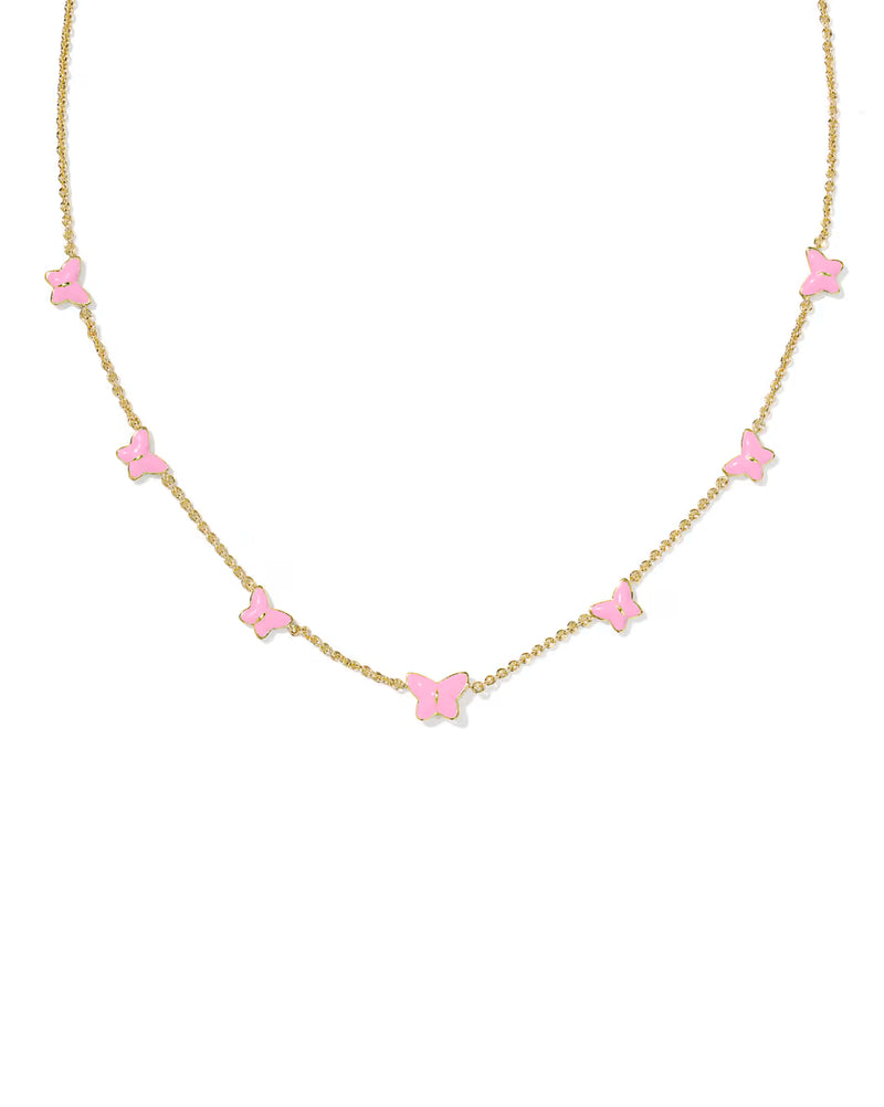 Lilla Butterfly Enamel Delicate Chain Bracelet- Give Back Style