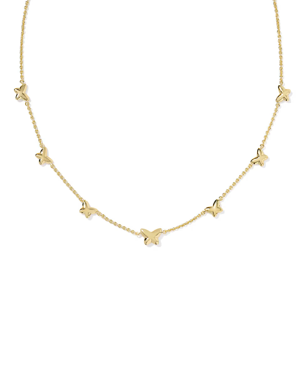 Lilla Butterfly Enamel Delicate Chain Bracelet- Give Back Style