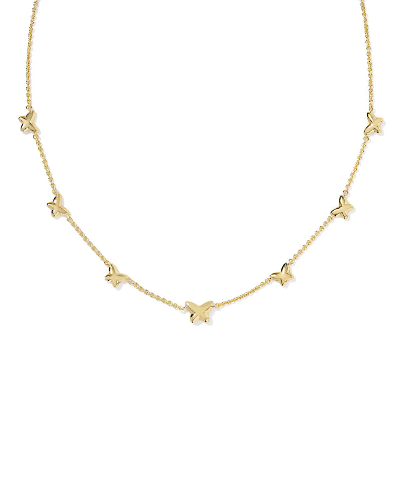 Lilla Butterfly Enamel Delicate Chain Bracelet- Give Back Style