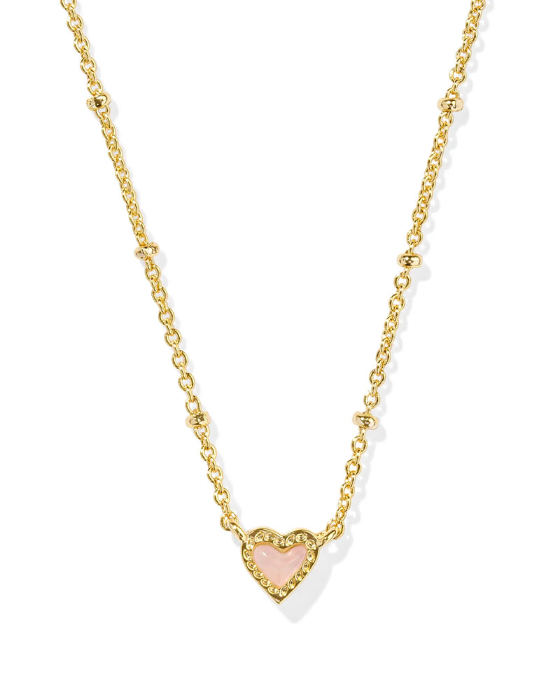 Mini Ari Heart Gold Satellite Pendant Necklace