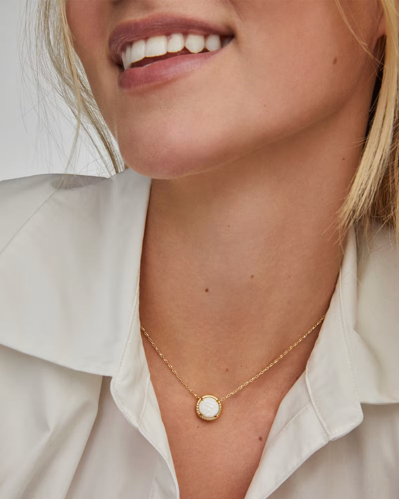Volleyball Pendant Gold Necklace