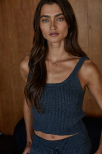 Charcoal Knit Tank