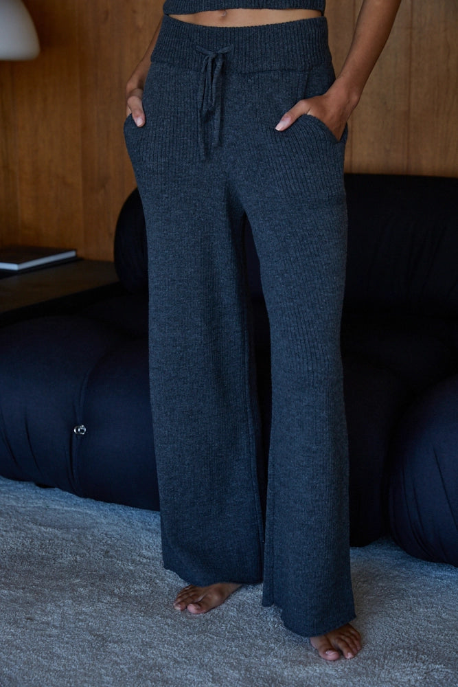 Charcoal Knit Pants