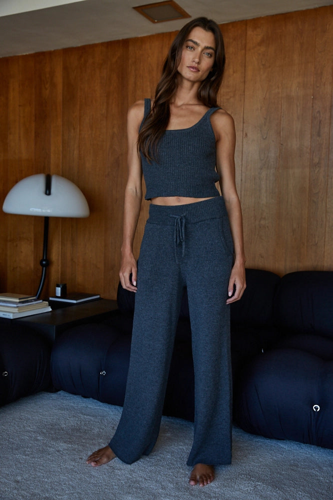 Charcoal Knit Pants