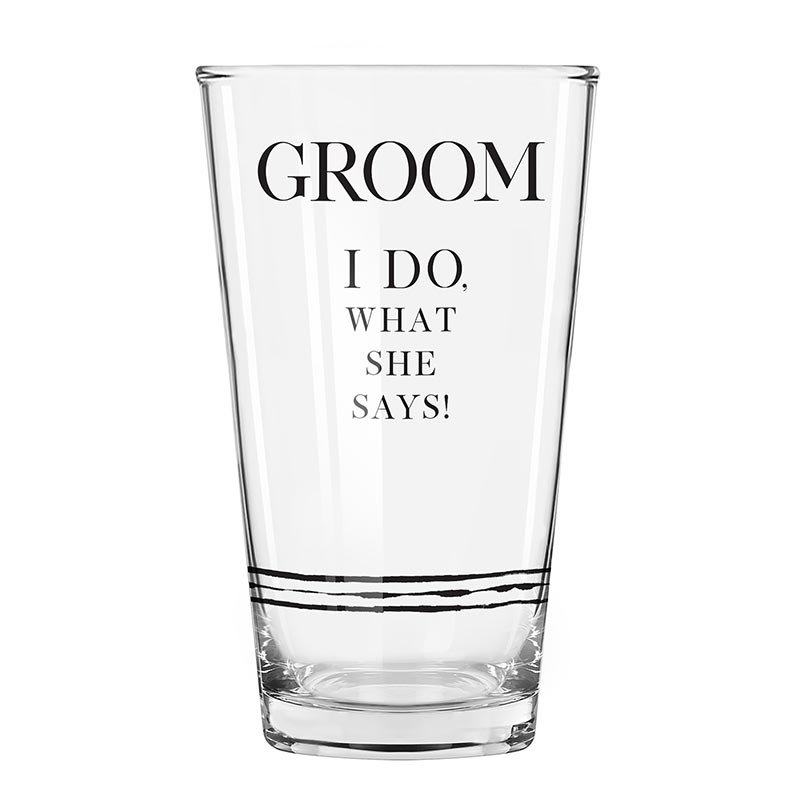 Groom Pint Glass