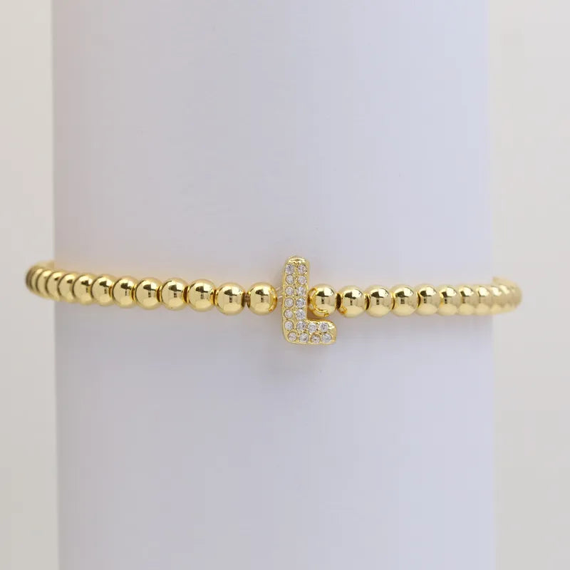 Pave Stretch Initial Bracelet