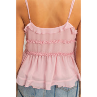 Layered Tie-Front Camisole Top