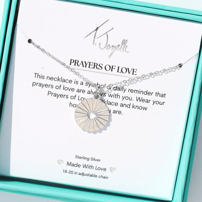 Necklace Silver Prayer Heart