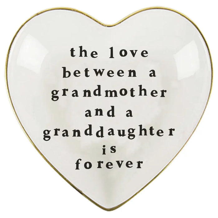 Ceramic Heart Trinket Tray Love Grandma