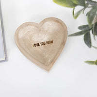 Love You Mom 4" Wood Keepsake Dish