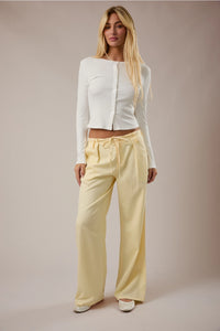 Low Rise Pleated Pants