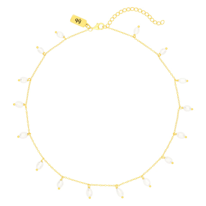 Marleigh Pearl Necklace Gold