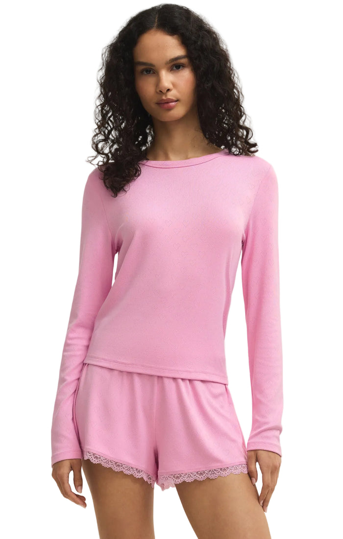 Maison Pointelle Top Pink Crush