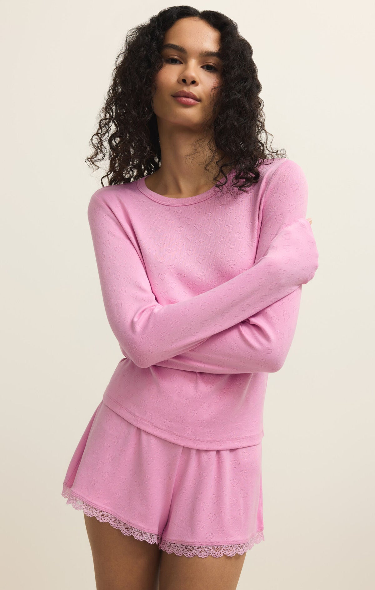 Maison Pointelle Top Pink Crush