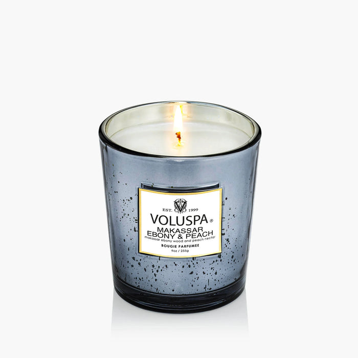 Makassar Ebony Glass Speckle Classic Candle