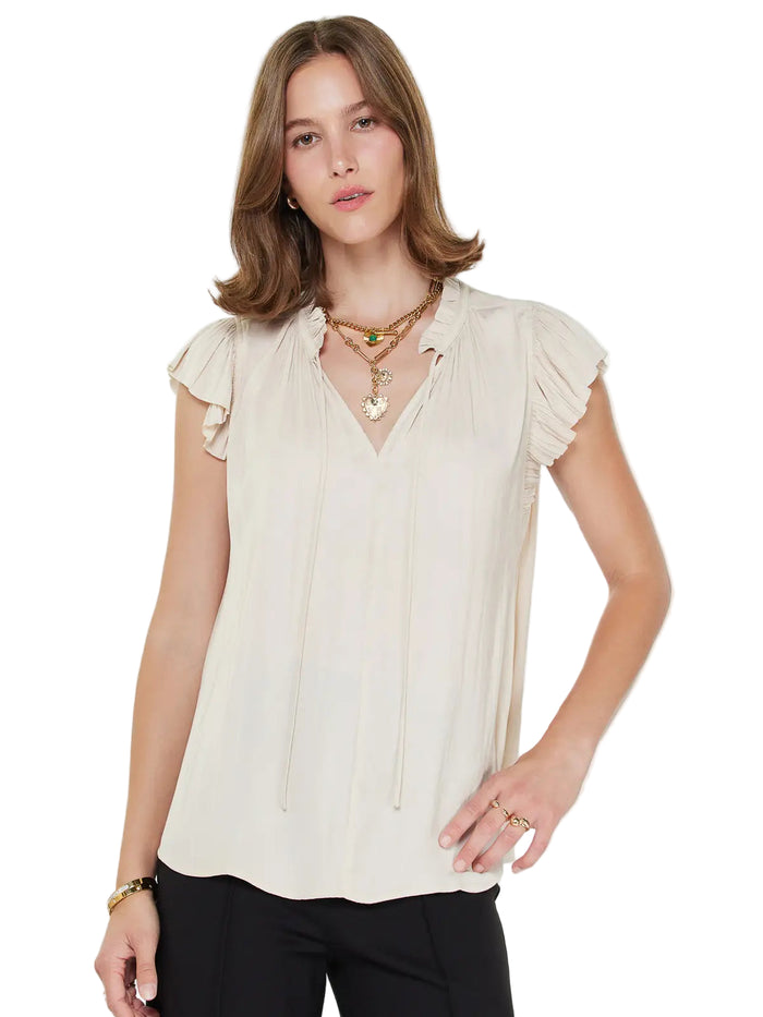 Margot Pleated Sleeve Blouse