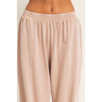 Mineral Wash Elastic Waist Jogger Pants