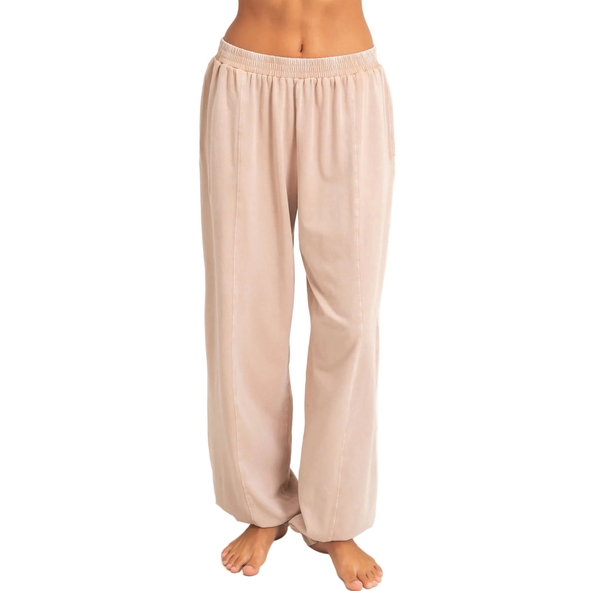 Mineral Wash Elastic Waist Jogger Pants