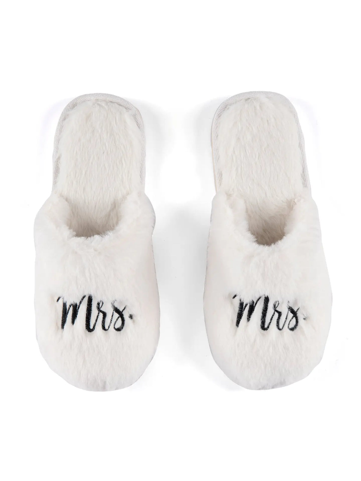 "Mrs" Bridal Slippers, Ivory