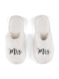 "Mrs" Bridal Slippers, Ivory