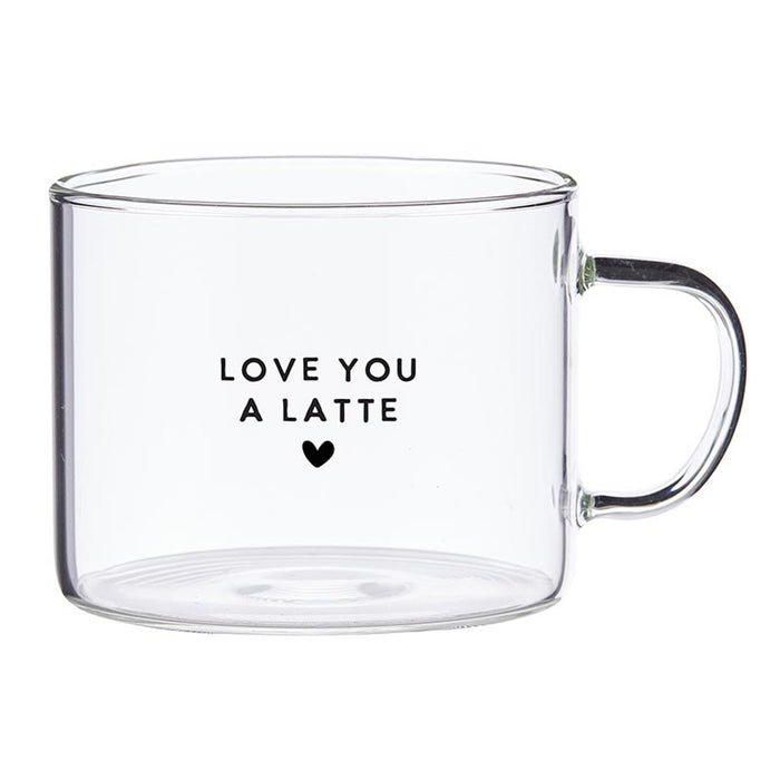 Large Glass Mug-LoveYouALatte