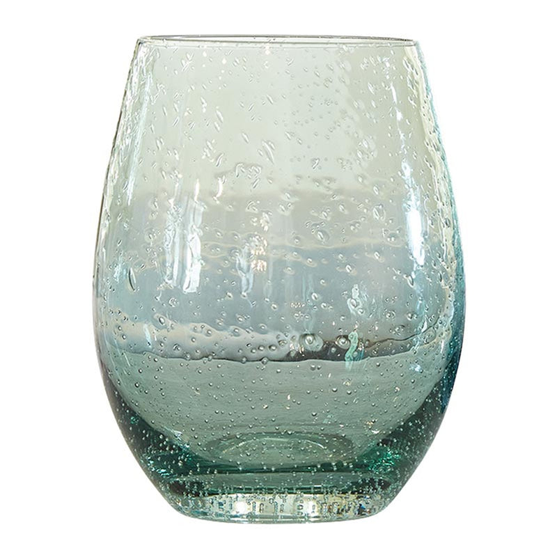 Seeded Wine Glass - Green