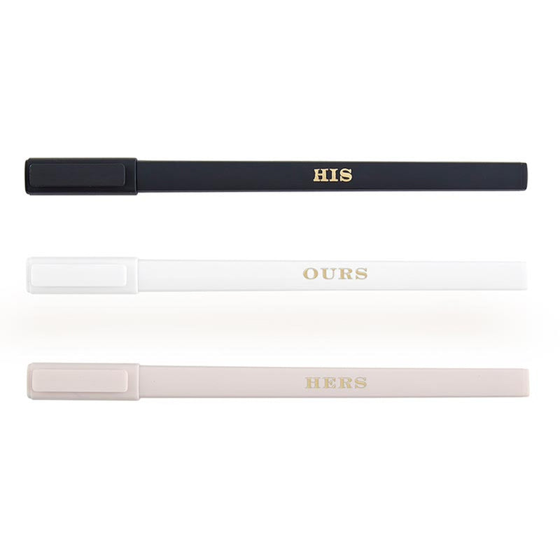 His Hers Ours Wedding Pen Set