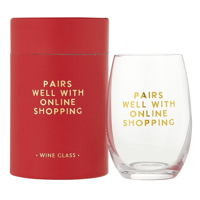 Pairs Well With Online Shopping Wine Glass