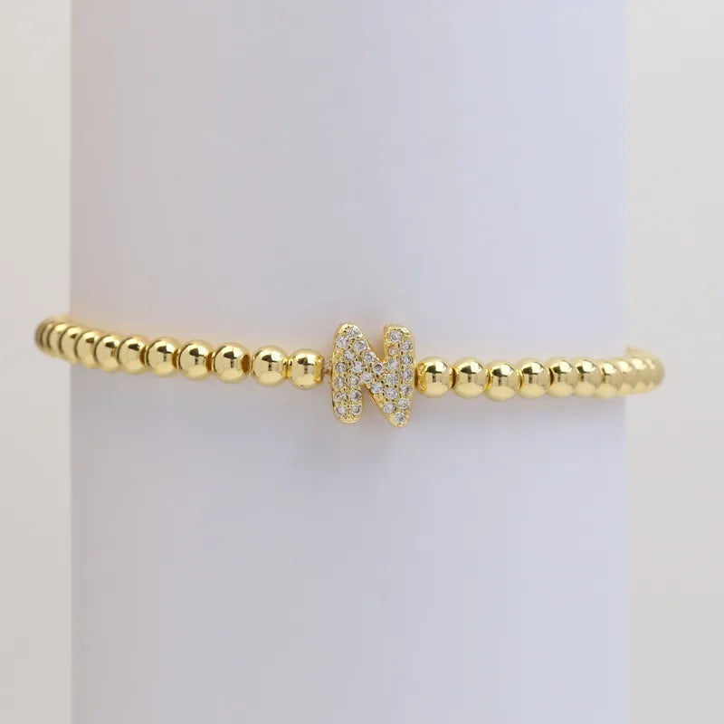 Pave Stretch Initial Bracelet