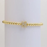 Pave Stretch Initial Bracelet