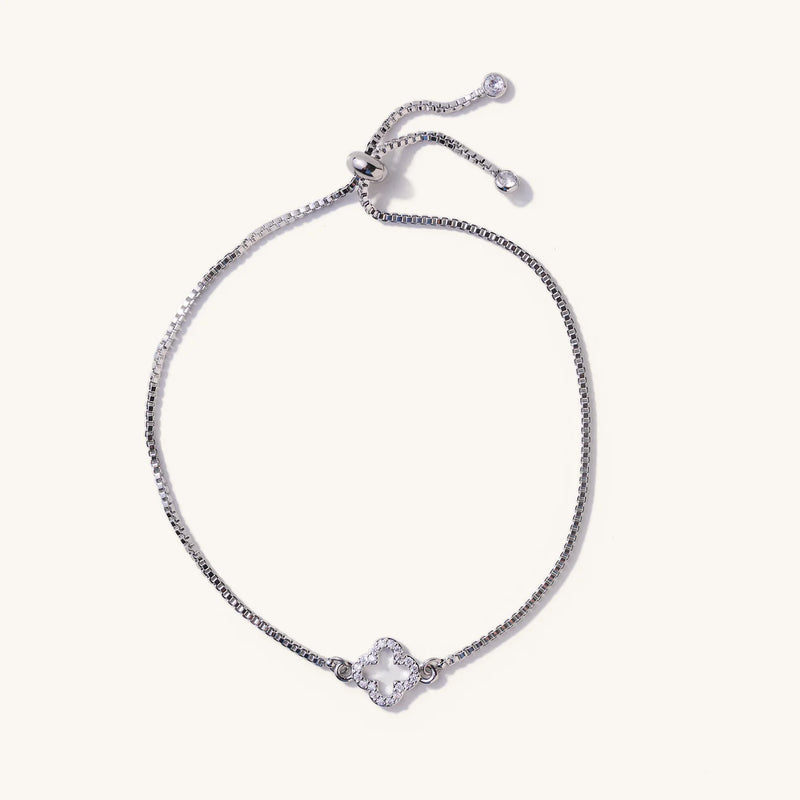 Brooks Silver Slider Bracelets Crystal Flora