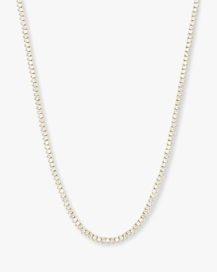 Not Your Basic Tennis Necklace 16' in Gold