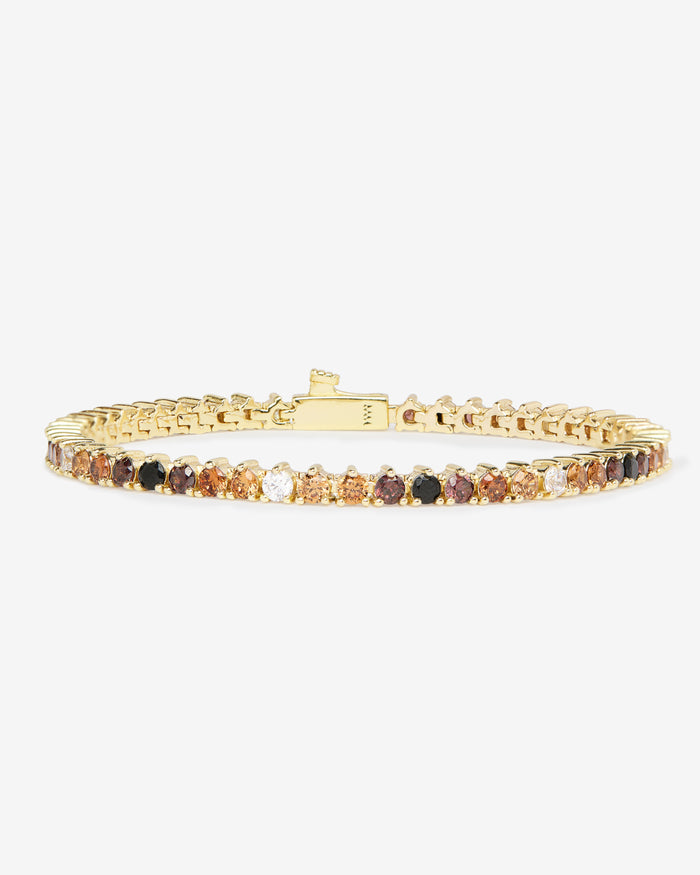 Not Your Basic Tennis Bracelet Black Brown Ombre