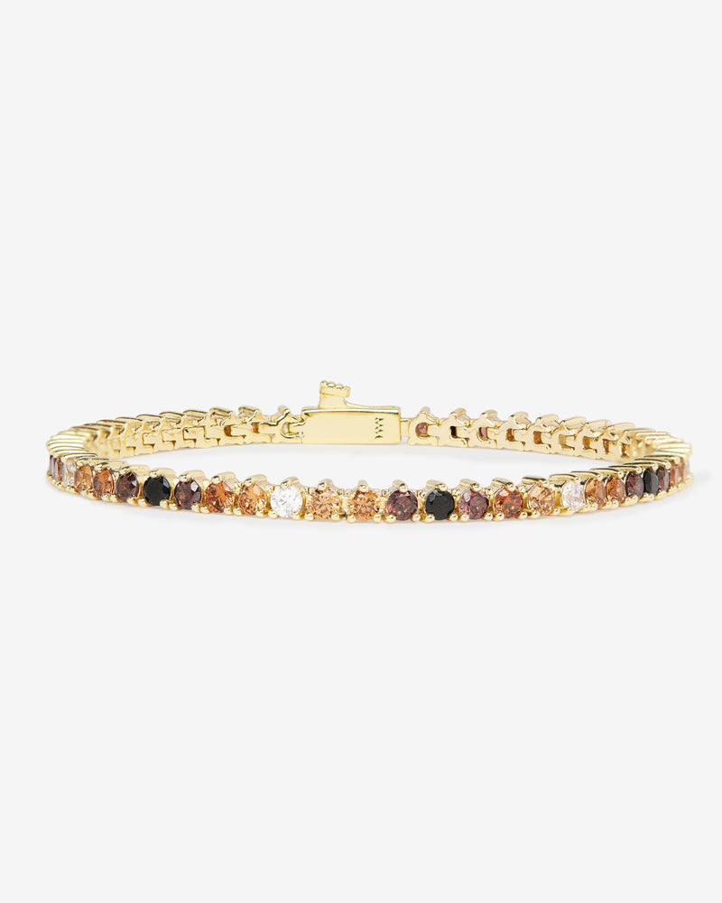 Not Your Basic Tennis Bracelet Black Brown Ombre