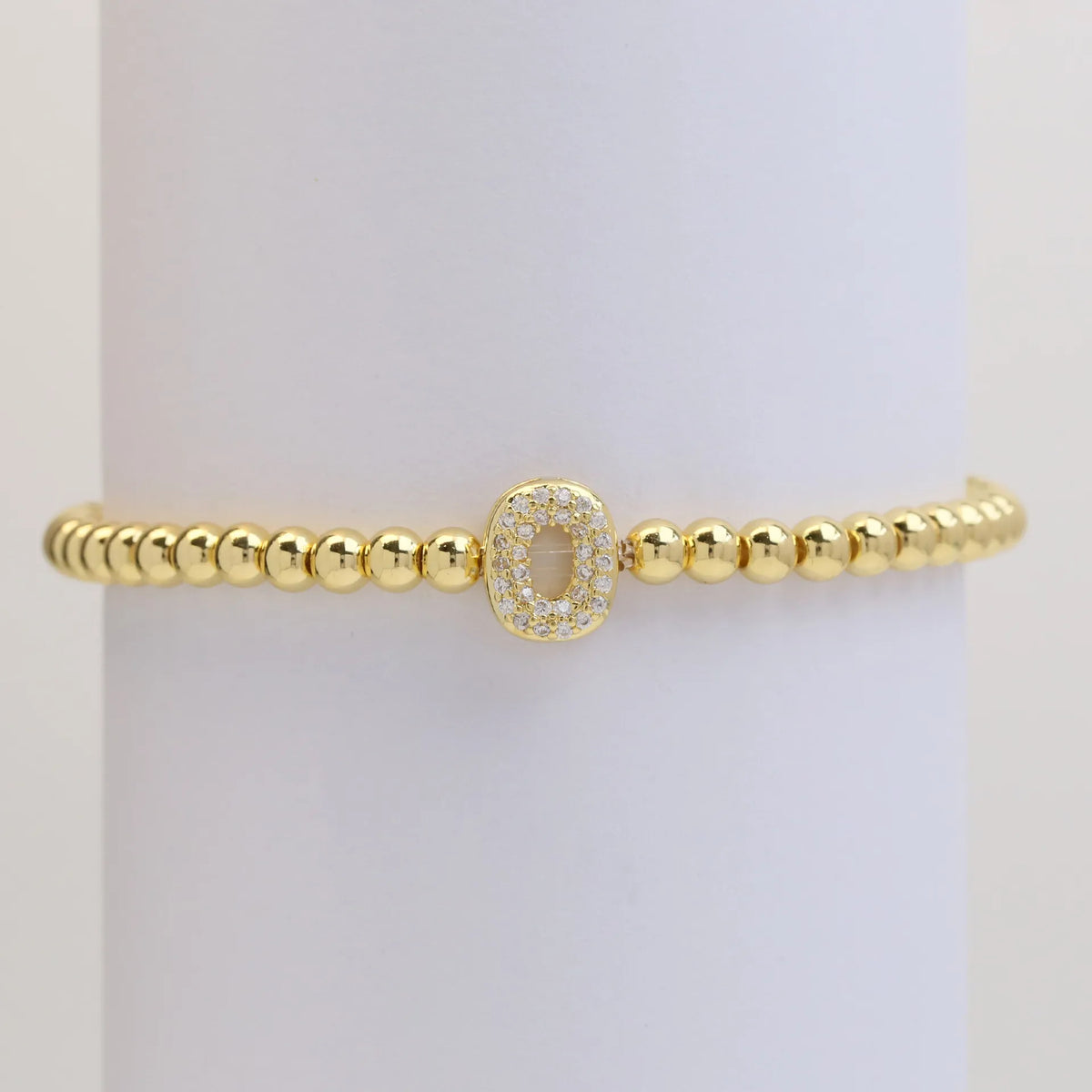 Pave Stretch Initial Bracelet