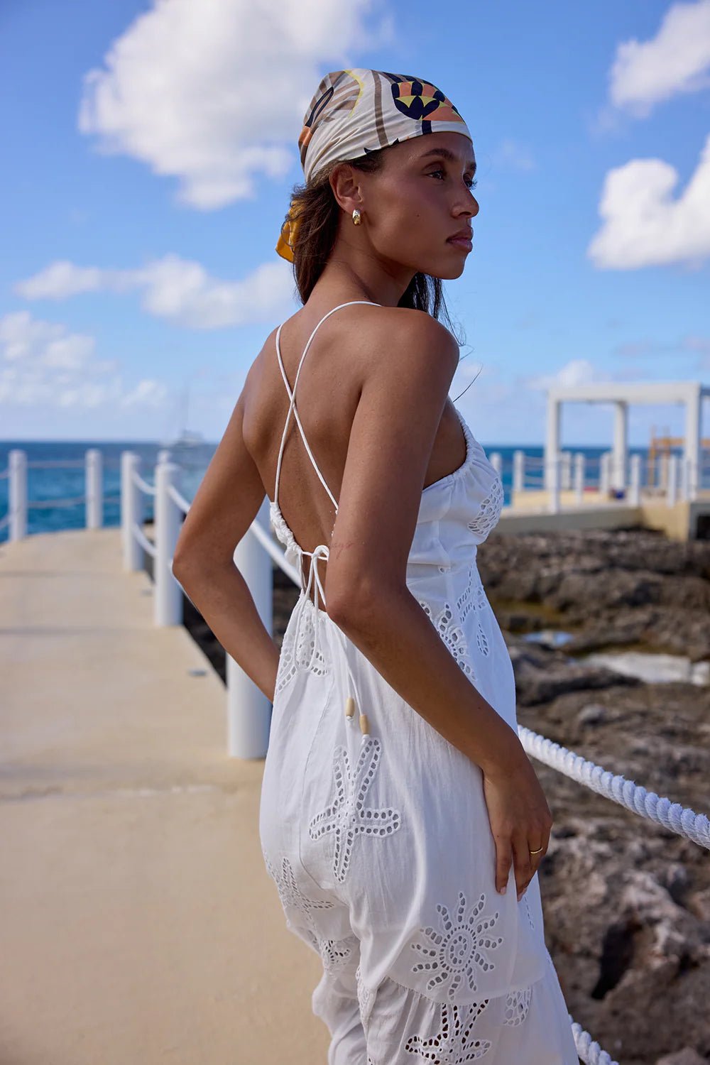 White Ocean Eyelet Maxi Dress What A Girl Wants LI White Ocean Eyelet Maxi Dress What A Girl Wants LI