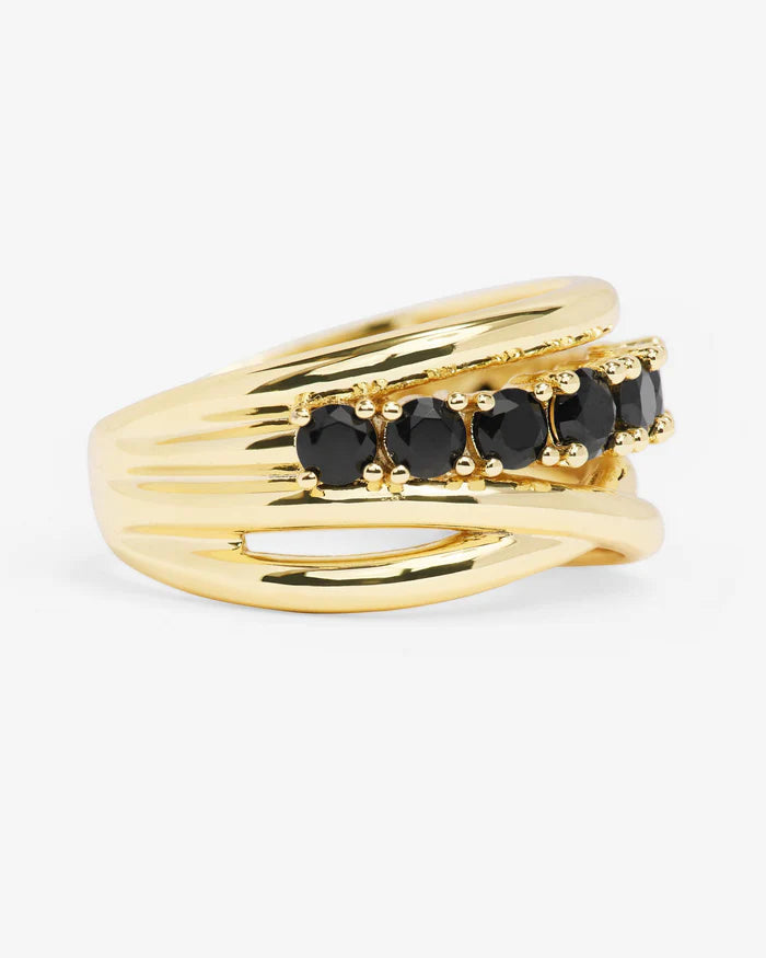 Oh She Fancy Stacked Black CZ Ring