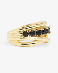 Oh She Fancy Stacked Black CZ Ring