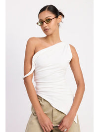 Asymmetric Shoulder Tunic Top