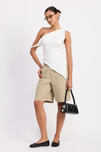 Asymmetric Shoulder Tunic Top