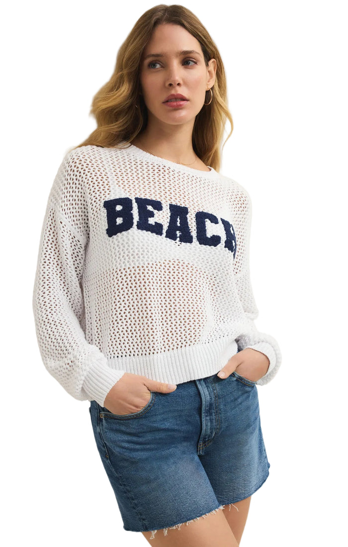 Open Beach Sweater White