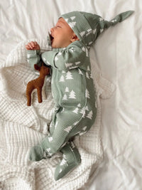 Alpine Trees Organic Waffle Footie