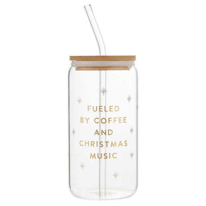 Fueled by Coffe Glass Tumbler