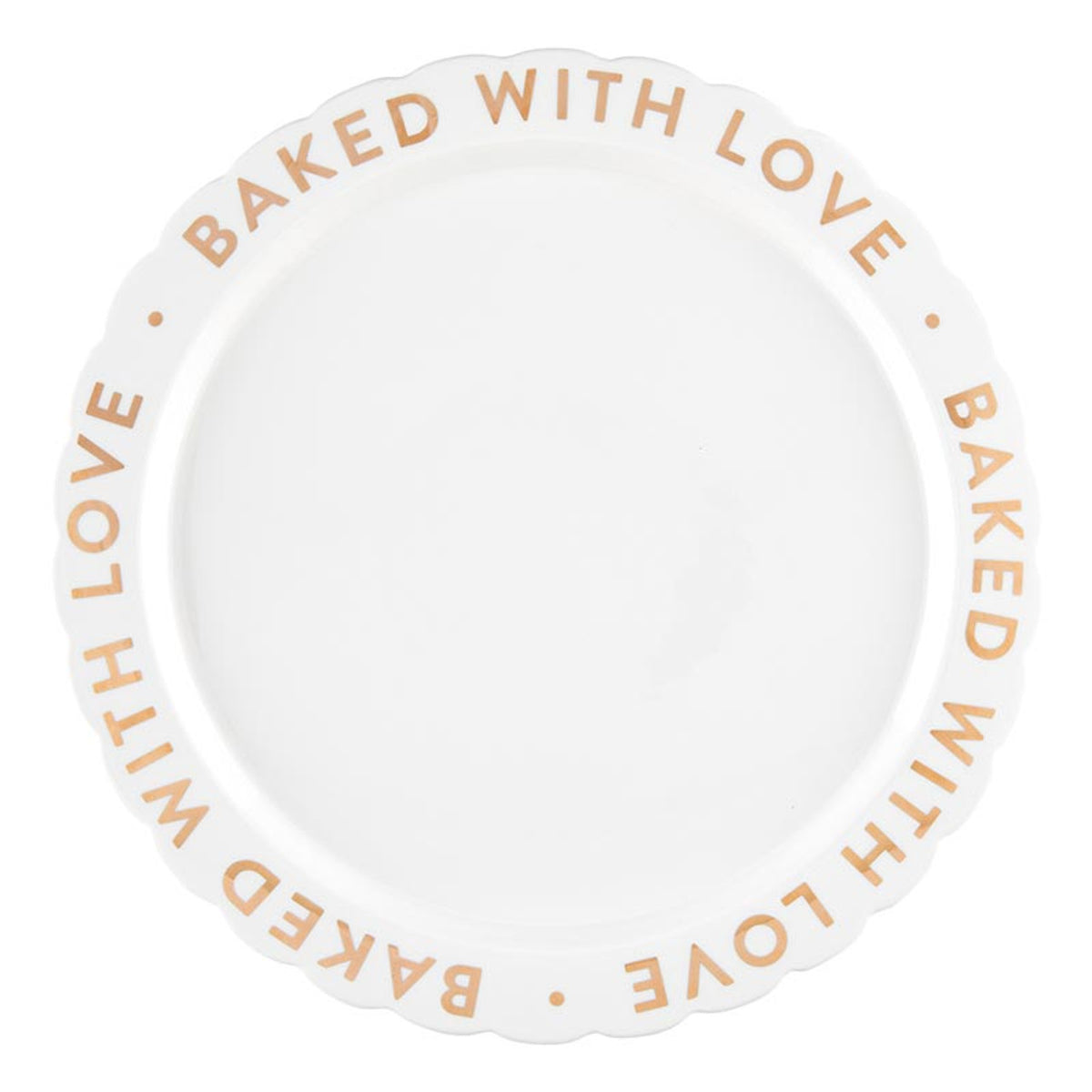 Scalloped Ceramic Platter Love