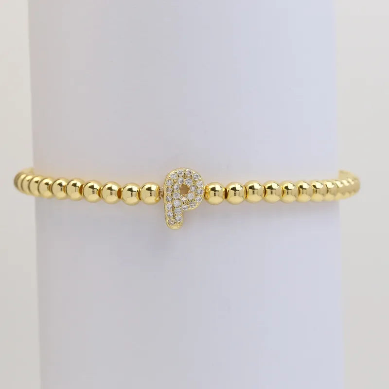 Pave Stretch Initial Bracelet